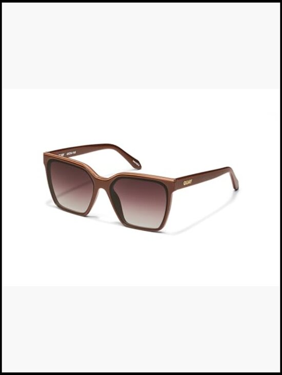 Square Oversized Sunglasses with UV Protection and Metal Brow Bar main image 4